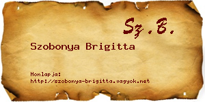 Szobonya Brigitta névjegykártya