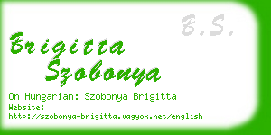 brigitta szobonya business card